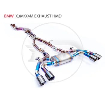 Titánové Zliatiny Výfukového Potrubia Armatúry Downpipe je Vhodný pre BMW X3M X4M F97 F98 G07 Auto Úprava Elektronický Ventil
