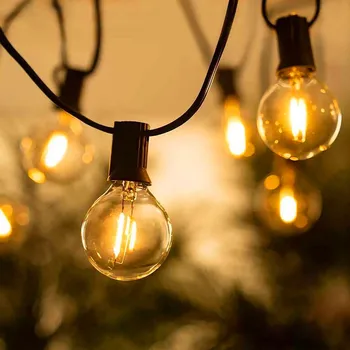 G40 LED Svete String Svetlo 25/50 Žiarovka Vonku Na Vianočný Večierok Záhradný Dekoratívny Víla Garland Lampa Ulici Terasa Dvore
