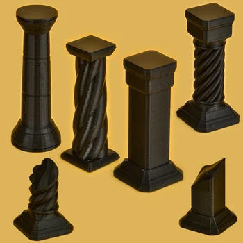 GLOOMHAVEN TRPG miniatúrne zápas, všetky spoločné cboard hra 3D token scény nástroje, Kamenné stĺpy drevené barel modely údaje figúrka