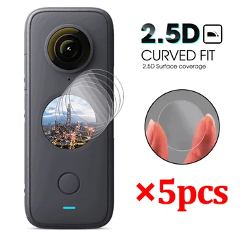 5 ks Tvrdeného Skla pre Insta360 JEDEN X2 Displej HD Jasné, Anti-Scratch Ochranná Fólia pre Insta360ONE X2 Akcia Fotoaparát Protector