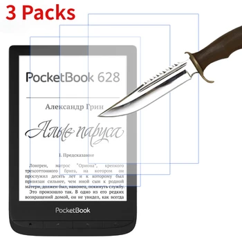 3 Balenia 6 palcový Pre Pocketbook 628 lcd displej, Tvrdené sklo Film screen display Protector pre Dotyk Lux 5 PB628 Ebook reader Ereader