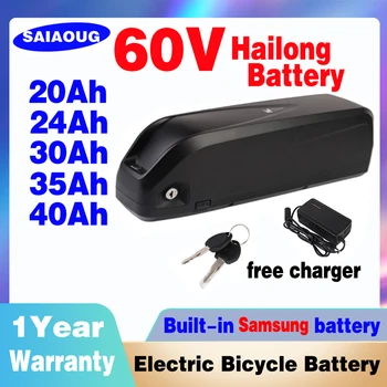 Elektrický Bicykel, Batéria 60v 40ah Hailong Pôvodné 18650 Batériu 52V 20Ah 48V Vysoký Výkon Elektrický Skúter Lítiová Batéria