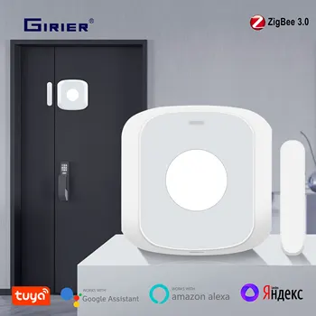 GIRIER Tuya ZigBee Smart Dvere/Okno Kontakt Senzor s Smart Scény Prepínač Bezdrôtového Detektora pre Home Security Podporuje Alexa