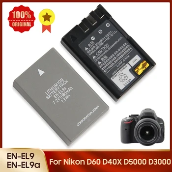 Pôvodná Kamera, Batéria EN-EL9A EN-EL9 pre Nikon D3000 D40X D60 D5000 Náhradné Batérie 1080mAh