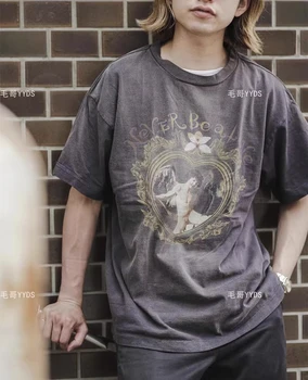 Saint Michael T-shirt Muži Ženy Anjel Umývanie Tlač Tričko Tee New Style