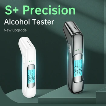 Profesionálne Breathalyzer Alkohol Tester Presné s Digitálny LCD Displej 3 Farebný Indikátor Prenosný Analyzátor Alkoholu Detektor