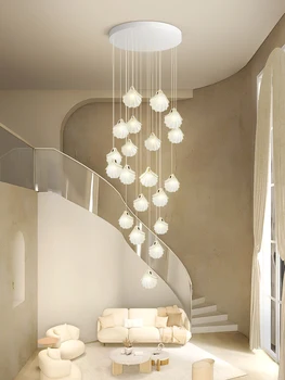Spálňa posteli pearl shell malé luster, moderná jedáleň tvorivé podkroví shell schodisko luster