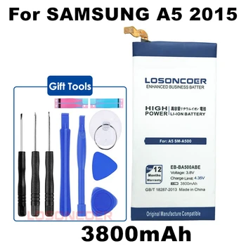 LOSONCOER 3800mAh EB-BA500ABE Batérie Pre Samsung Galaxy A5 2015 A5000 A5009 A500F A500H SM-A500F A500K SM-A500 SM-A500FU