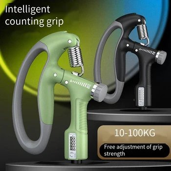 100 kg Nastaviteľné Ťažké Grip Fitness Elektronické Počítadlo Ručné Uchopenie Zápästia Zvýšenie Pevnosti Jar Prst Nastaviteľné
