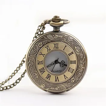 Osobný Vzor Steampunk Vintage Quartz Rímske Číslice Vreckové Hodinky Relogio Masculino Vrecku Fob Hodinky карманные часы
