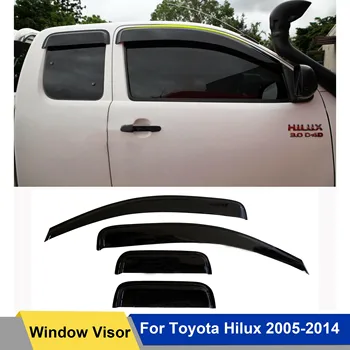 Bočné Okno Deflektor Počasie Štíty Pre Toyota Hilux 2005 2006 2007 2008 2009 2010 2011 2012 2013 2014 Extra Kabíne Super Kabíny