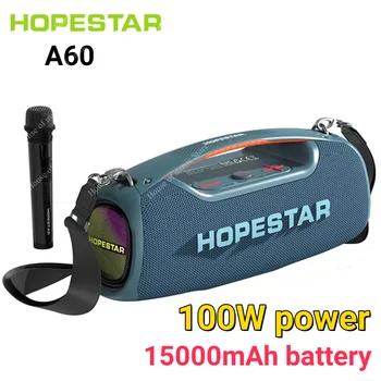 HOPESTAR A60 Veľké Bezdrôtový Reproduktor Prenosný Vonkajšie Bluetooth Boombox 100watts 3D Stereo Subwoofer Super Soundbar s Mikrofónom