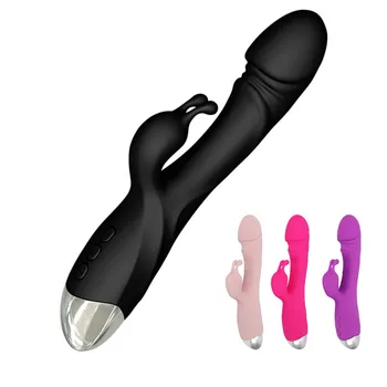 Králik Vibrátory Pošvy G Mieste Klitorisu Bradavky Dual Stimulátor Masér Dildo Sexuálne Hračky, Obchod Pre Ženy Dospelých Žien Masturbators