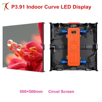 LED výrobca predaj krivky obrazovke P3.91 vnútorné plné farby die-casting hliníkový kabinetu prenájom led displej
