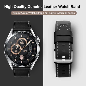 20 mm 22 mm Kožené Hodinky Pásmo Pre Huawei Honor Samsung Amazfit Garmin Smartwatch Rýchle Uvoľnenie Hodinky Remienok Nahradenie Watchband