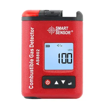 AS8802 Digitálne Horľavých Plynov Detektor Úniku Benzínu Metánu Úniku Plynu, Alarm Detektor Analyzer Monitor 0-100%LEL Nabíjateľná