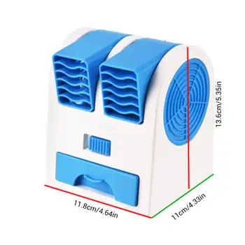 3-V-1 Mini Klimatizácia Fan Zvlhčovač Čistička USB Batérie Powered Tichý Chladič Vzduchu Pre Domáce Kancelárie