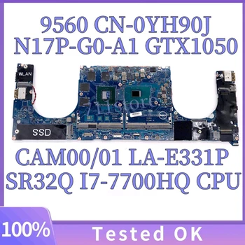 YH90J 0YH90J CN-0YH90J Doske Pre XPS 15 9560 S i7-7700HQ CPU GTX1050 4 GB GPU Notebook Doska LA-E331P 100% Testované OK