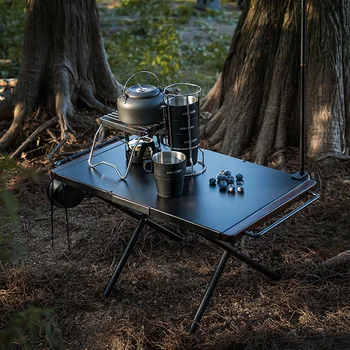 Retro Vonkajšie Ultralight Prenosný Skladací Stôl Camping Piknik GRIL Stolný Kávu Skladovanie Malé Nízke Strane Tabuľky Záhradný Nábytok