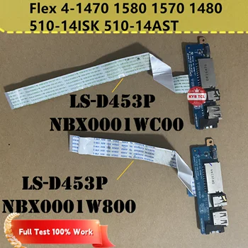 Pre Lenovo Flex 4-1470 1580 1570 1480 510-14ISK 510-14AST 510-14 Notebook Audio USB Card Reader Rada w/Kábel LS-D453P Notebook