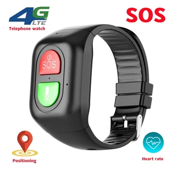 4g Telefón Sledovať Starších GPS Tracker SOS Jedného Tlačidla Hovor Anti-putovanie Tracker Športové Krokomer Náramok Srdcovej frekvencie, Krvného Monitorovanie
