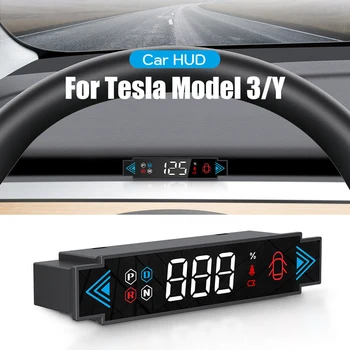 Auto HUD Head Up Displej LCD Displej Otáčkomer Pre Tesla Model 3/Y 2019-2023 Elektroniky Vozidla Príslušenstvo Head-up Displej