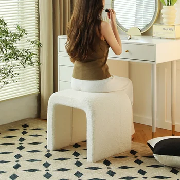 Baránok cashmere nízku stoličku jednoduché arch design jedno sídlo biela stolice