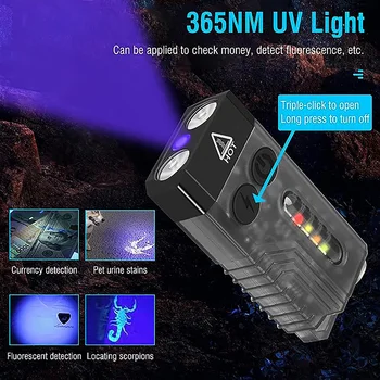 Nabíjateľná Camping Svetlo Mini LED Keychain Baterka pre autoservis pre Domácnosť