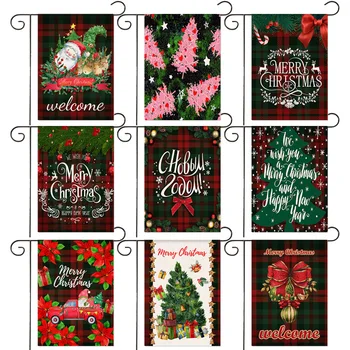 Kreatívne Koberčeky Vianočné Série Garden Vlajka Vianočné Prvky List Tlač, Záhrada Dekorácie Banner 30*45 cm（11.81 V*17.71 V）